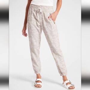Athleta Cabo Tide Linen Joggers